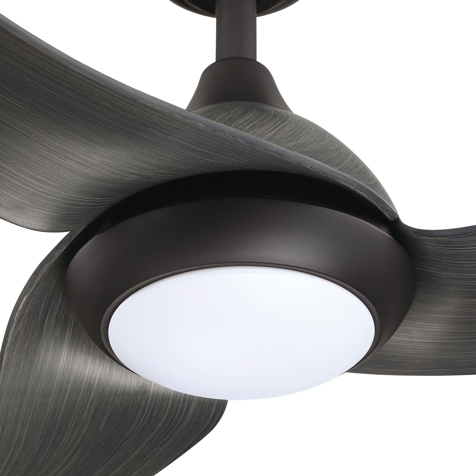 52" Industrial DC Motor Downrod Mount Reversible Ceiling Fan with LED Lighting and Remote Control - ParrotUncle