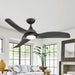 52" Industrial DC Motor Downrod Mount Reversible Ceiling Fan with LED Lighting and Remote Control - ParrotUncle