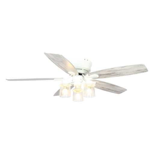 52" Modern Flush Mount Reversible Ceiling Fan with Lighting and Remote Control - ParrotUncle