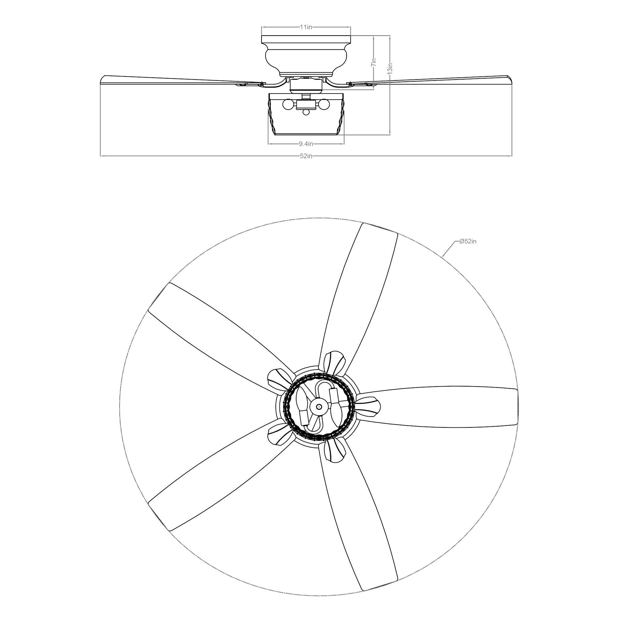 52" Panipat Modern Chrome Flush Mount Reversible Crystal Ceiling Fan with Lighting and Remote Control - ParrotUncle