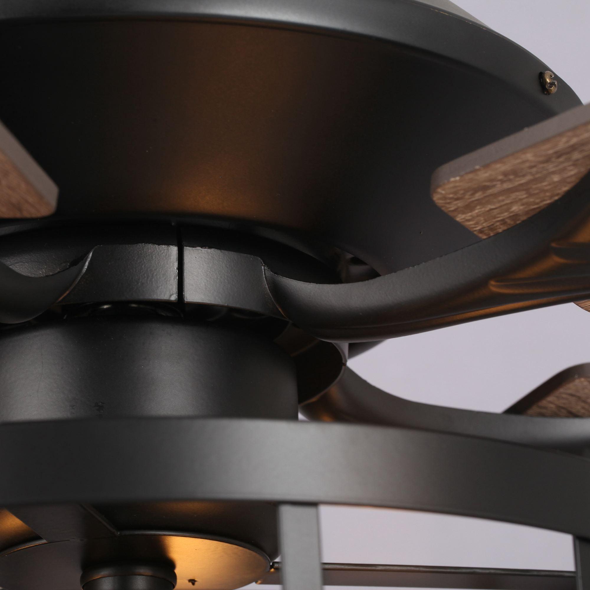 52" Paquette Industrial Downrod Mount Reversible Ceiling Fan with Lighting and Remote Control - ParrotUncle