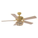 52" Pune Farmhouse Downrod Mount Reversible Ceiling Fan with Lighting and Remote Control - ParrotUncle