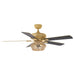52" Pune Farmhouse Downrod Mount Reversible Ceiling Fan with Lighting and Remote Control - ParrotUncle