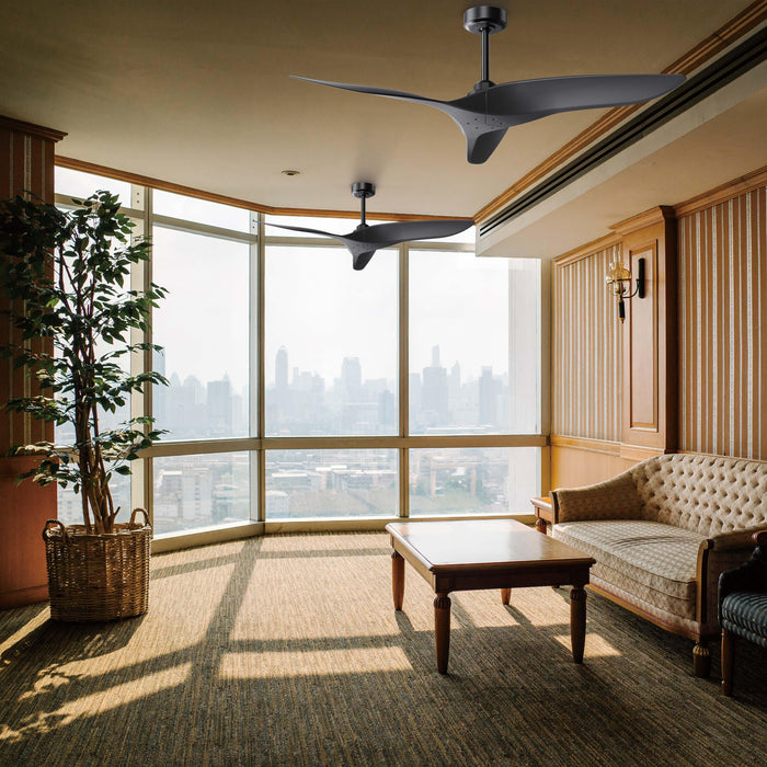 52" Punjab Industrial DC Motor Downrod Mount Reversible Ceiling Fan with Remote Control - ParrotUncle