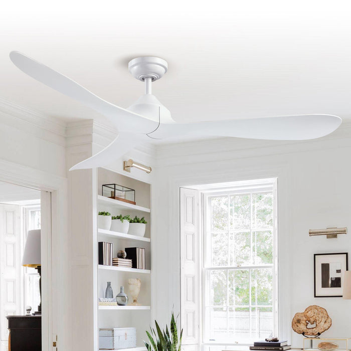 56" Modern DC Motor Downrod Mount Reversible Ceiling Fan with Remote Control - ParrotUncle