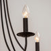 6-Light Distressed Black Candle Chandelier - ParrotUncle