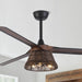 60" Farmhouse Downrod Mount Reversible Ceiling Fan with Lighting and Remote Control - ParrotUncle