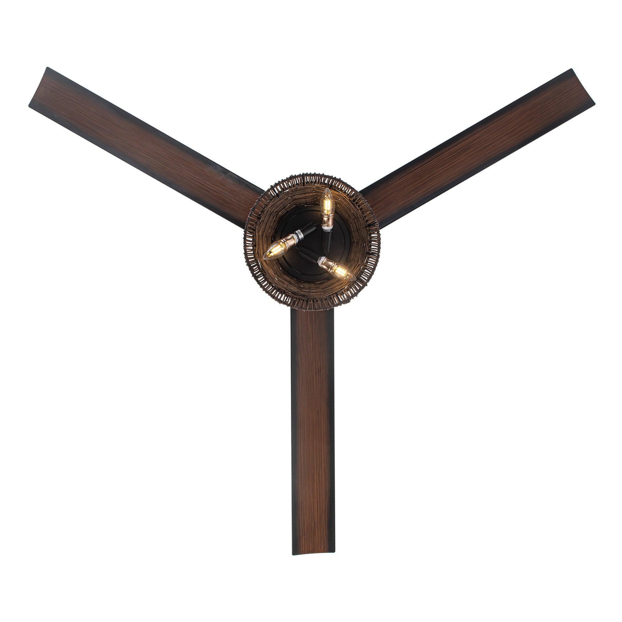 60" Farmhouse Downrod Mount Reversible Ceiling Fan with Lighting and Remote Control - ParrotUncle