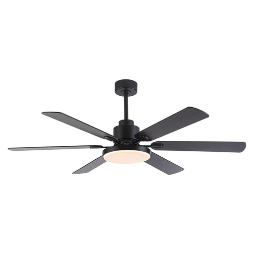 60" Modern DC Motor Downrod Mount Reversible Ceiling Fan with Lighting and Remote Control - ParrotUncle