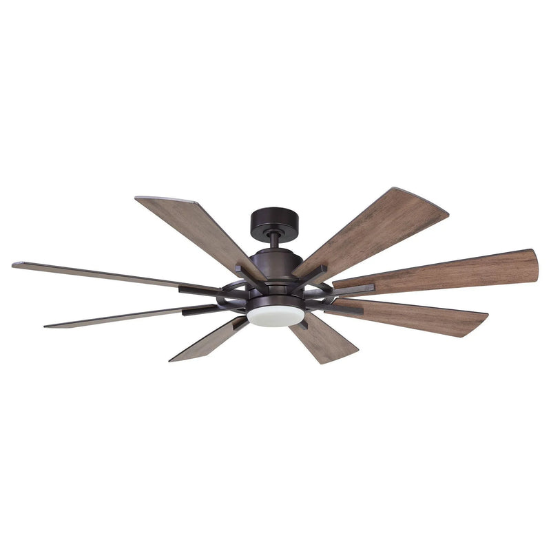 Ventilador de techo Oretha Windmill de CC de 60" con iluminación LED