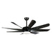 60" Thank Modern DC Motor Downrod Mount Reversible Ceiling Fan with Lighting and Remote Control - ParrotUncle