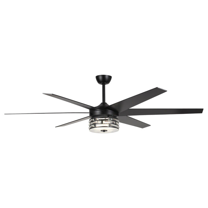 70" Modern DC Motor Downrod Mount Reversible Ceiling Fan with Lighting and Remote Control - ParrotUncle