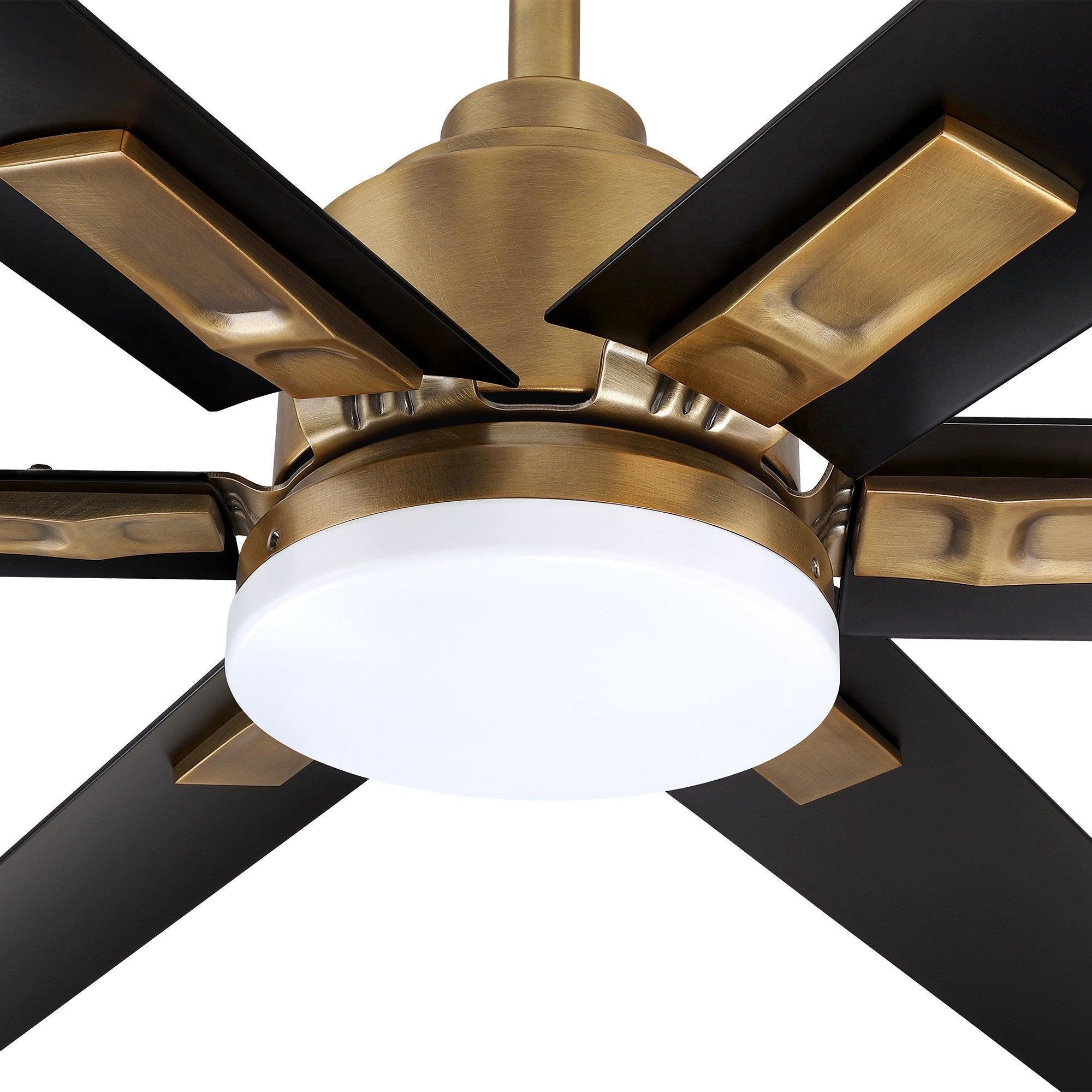 72" Bankston Modern DC Motor Downrod Mount Reversible Ceiling Fan with Lighting and Remote Control - ParrotUncle