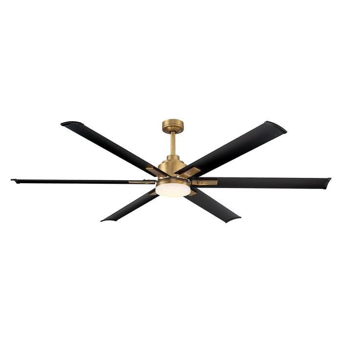 72" Bankston Modern DC Motor Downrod Mount Reversible Ceiling Fan with Lighting and Remote Control - ParrotUncle
