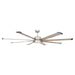 72" Bankston Modern Satin Nickel DC Motor Downrod Mount Ceiling Fan with LED Lighting and Remote Control - ParrotUncle