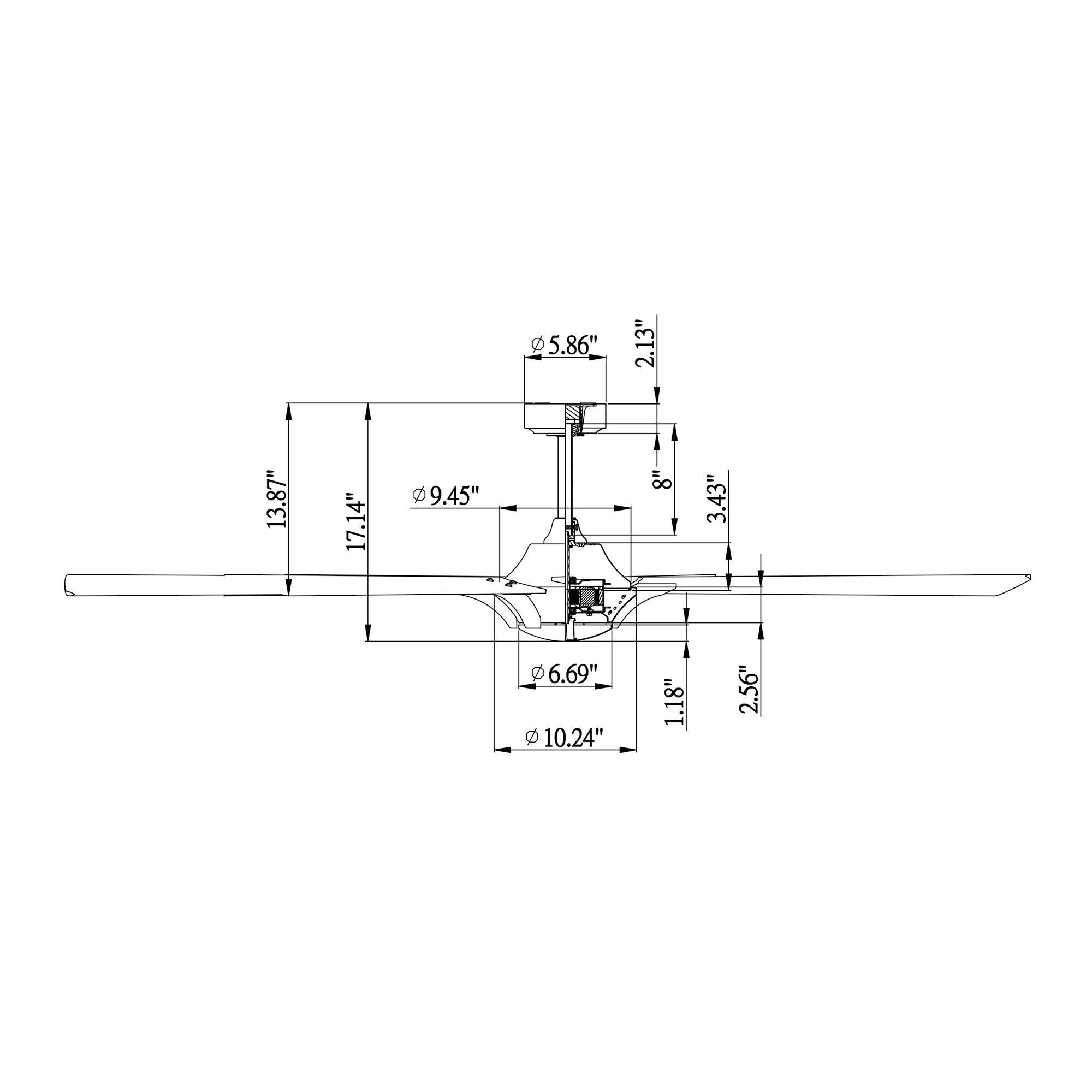 72" Modern DC Motor Brushed Nickel Downrod Mount Reversible Ceiling Fan with Remote Control - ParrotUncle