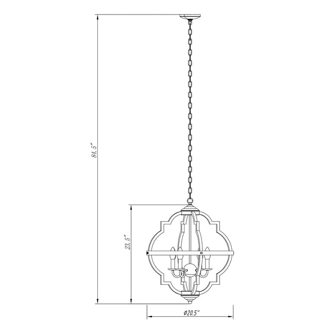 Bennington 4-Light Brown Wood Chandelier - ParrotUncle