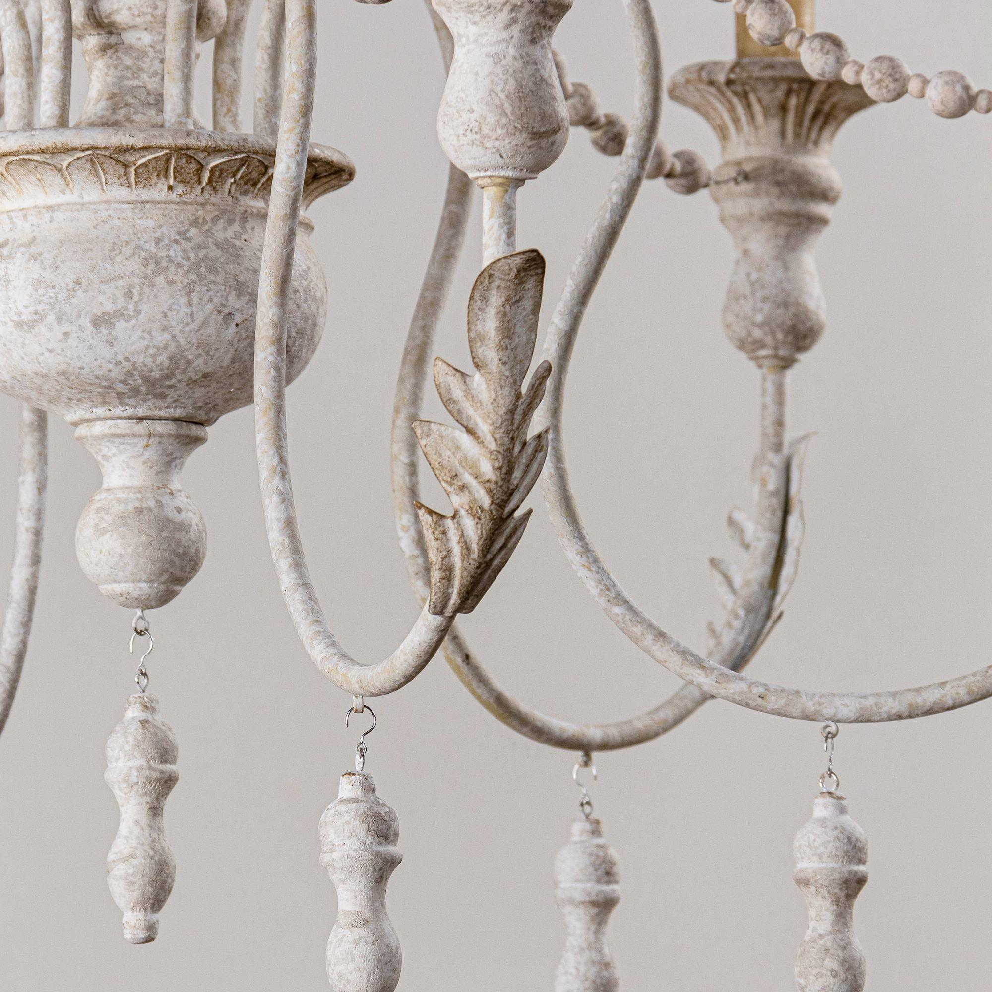 Billiter 6-Light Wood Gray Chandelier - ParrotUncle
