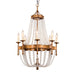 Chappell 8-Light Rustic Gold Candle Style Empire Chandelier - ParrotUncle