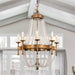 Chappell 8-Light Rustic Gold Candle Style Empire Chandelier - ParrotUncle