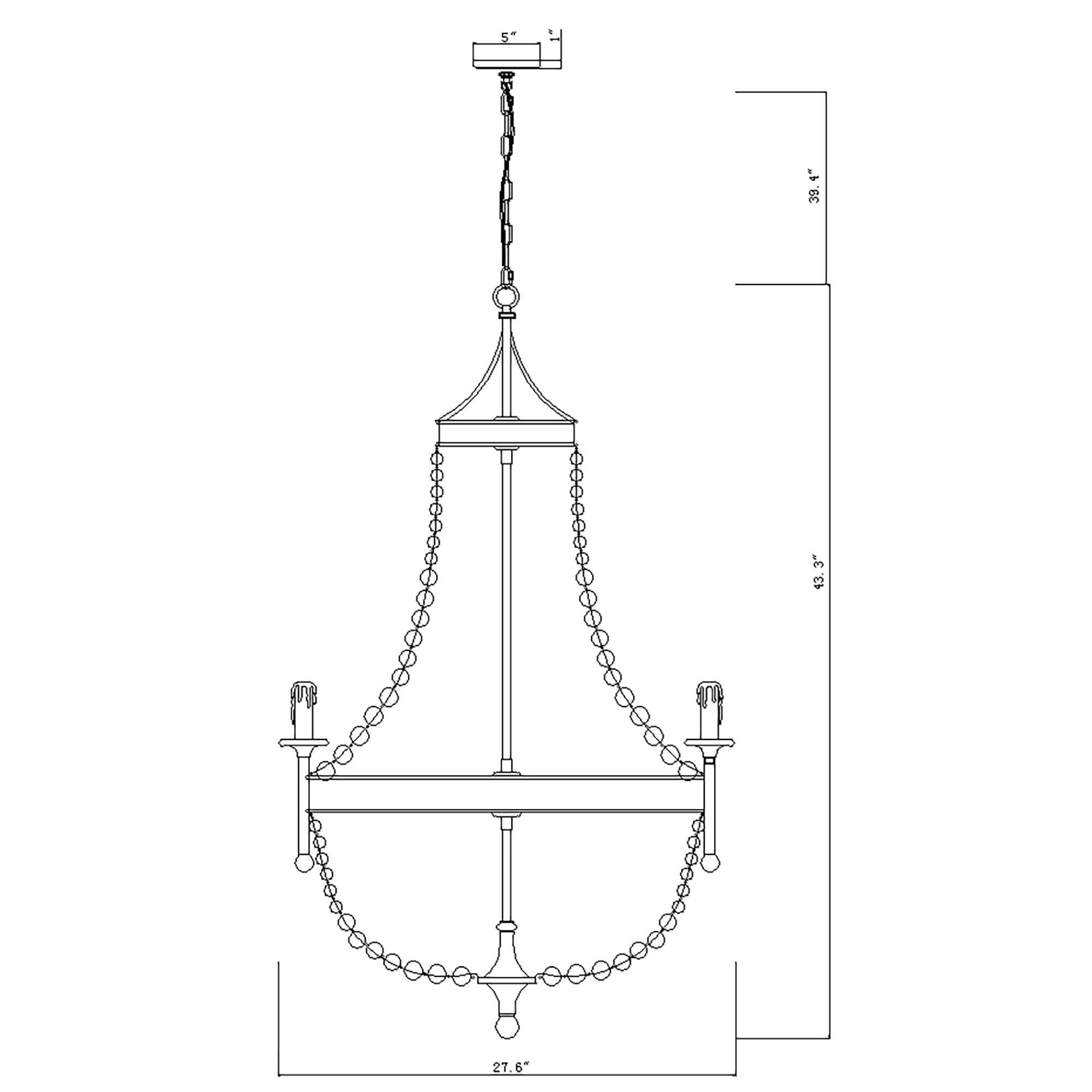 Chappell 8-Light Rustic Gold Candle Style Empire Chandelier - ParrotUncle