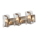 Modern 3-Light Nickle Wall Sconce with Glass Shade - ParrotUncle