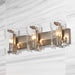 Modern 3-Light Nickle Wall Sconce with Glass Shade - ParrotUncle