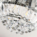 Norrington 3-Light Chrome Flush Mount Chandelier with Crystal Shades - ParrotUncle