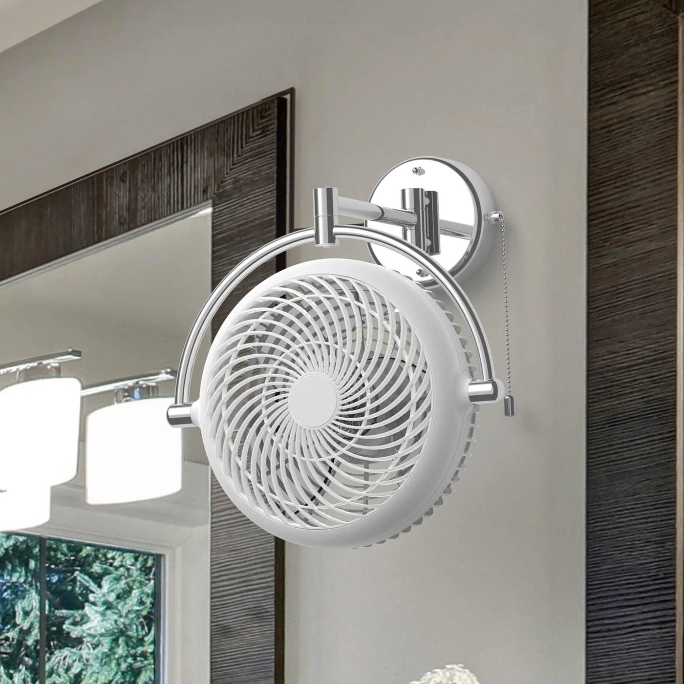 13" Industrial Bathroom Ceiling Fan with Pull Chain — ParrotUncle ...