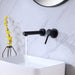 Parrot Uncle Matte Black 1-handle Wall-mount WaterSense High-arc Bathroom Sink Faucet - ParrotUncle