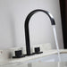 Parrot Uncle Matte Black 2-handle Widespread WaterSense High-arc Bathroom Sink Faucet - ParrotUncle