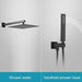 Parrot Uncle Matte Black Waterfall Built-In Shower System with 2-way Diverter - ParrotUncle
