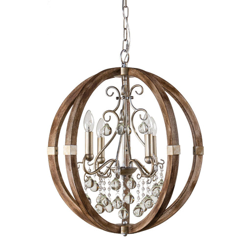 Retha Brown 4-Light Caged Chandelier - ParrotUncle