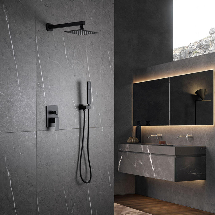Torrence Single-Handle Square High Pressure Shower Faucet - ParrotUncle